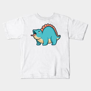 Cute Chubby Stegosaurus Dino Dinosaur Kids T-Shirt